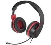 Auriculares para juegos de PC HADOW, negro, negro y rojo