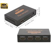Splitter Multiplicador HDMI 1 x 4 4K - 1 Entrada 4 Salidas 4K 2160p