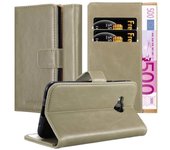 Funda Libro para HTC U PLAY en MARRoN CAPUCHINO - Cubierta Proteccion con Cierre Magnetico, Tarjetero y Funcion de Suporte - Etui Case Cover Carcasa