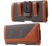 Funda Cinturon para HTC Exodus 1s (2019) con Clip Metalico Textil-Piel Horizontal