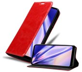 Funda Libro para LG K50s en ROJO MANZANA - Cubierta Proteccion con Cierre Magnetico, Tarjetero y Funcion de Suporte - Etui Case Cover Carcasa