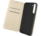 Funda Samsung Galaxy S22 Plus Tarjetero Soporte Vídeo Dorado