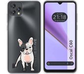 Funda Silicona Transparente Blackview Oscal C60 Perros 06