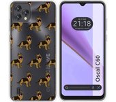 Funda Silicona Transparente Blackview Oscal C60 Perros 09