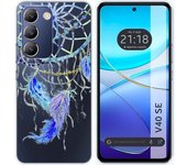 Funda Silicona Vivo V40 SE 5G Plumas