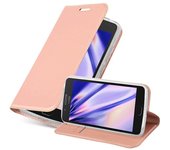 Funda Libro para Motorola MOTO G5 en CLASSY ORO ROSA - Cubierta Proteccion con Cierre Magnetico, Tarjetero y Funcion de Suporte - Etui Case Cover Carcasa