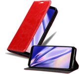 Funda Libro para LG Q Stylus en ROJO MANZANA - Cubierta Proteccion con Cierre Magnetico, Tarjetero y Funcion de Suporte - Etui Case Cover Carcasa