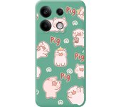 Funda Verde Xiaomi Poco X6 5G Cerdos