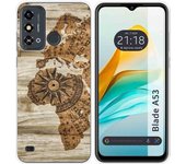Funda Silicona ZTE Blade A53 Madera 07