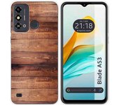 Funda Silicona ZTE Blade A53 Madera 02