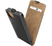 Funda con cierre para Xiaomi Redmi 12 Vertical con tarjetero Negro