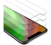 3x Pelicula Protectora para Apple iPhone XS MAX en TRANSPARENCIA ELEVADA - Paquete de 3 Vidrio Templado (Tempered) Cristal Antibalas Compatible 3D con Dureza 9H