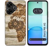 Funda Silicona Xiaomi Poco M6 4G Madera 07