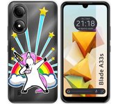 Funda Silicona Transparente Zte Blade A33s Unicornio