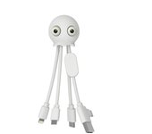 Xoopar XP71028.14A cable de teléfono móvil Blanco 0,114 m USB C + USB A USB-C/micro-USB B/Lightning