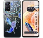 Funda Silicona Transparente Xiaomi Redmi Note 12 Pro 4G Plumas