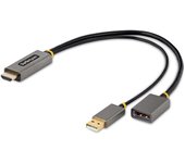 StarTech.com Cable 30cm Adaptador HDMI a DisplayPort - Activo - 4K 60Hz - Conversor HDMI 2.0 a DP 1.