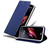 Funda Libro para LG X SCREEN en CLASSY AZUL OSCURO - Cubierta Proteccion con Cierre Magnetico, Tarjetero y Funcion de Suporte - Etui Case Cover Carcasa