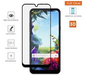 Protector Cristal Templado Completo 5D Full Glue Negro para Lg K40S Vidrio