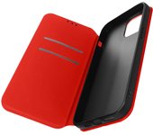 Funda iPhone 14 Plus Solapa Tarjetero Función Soporte Vídeo Rojo