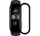 Cubierta de película protectora de gel completo con bordes negros para Xiaomi Smart Band 8 - Transpa