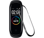 Portada de película protectora de gel completo con bordes negros para Xiaomi Mi Band 7 - Transparent