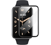 Cubierta de película protectora de gel completo con bordes negros para Xiaomi Smart Band 7 Pro - Tra