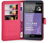 Funda Libro para HTC Desire 816 en ROJO CARMiN - Cubierta Proteccion con Cierre Magnetico, Tarjetero y Funcion de Suporte - Etui Case Cover Carcasa