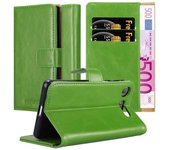 Funda Libro para Sony Xperia XZ1 en VERDE HIERBA - Cubierta Proteccion con Cierre Magnetico, Tarjetero y Funcion de Suporte - Etui Case Cover Carcasa