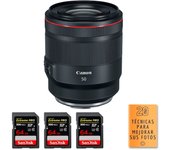 RF 50mm f/1.2L USM + 3 SanDisk 64GB Extreme PRO UHS-II 300 MB/s + PDF  pulgadas pulgadas20 TÉCNICAS PARA MEJORAR SUS