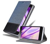 Funda Libro para Lenovo C2 en AZUL OSCURO NEGRO - Cubierta Proteccion con Cierre Magnetico, Tarjetero y Funcion de Suporte - Etui Case Cover Carcasa