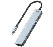 Xo hub usb tipo c - 1 hdmi - 2 usb - lector de tarjetas - 2 usb tipo c - cable 15cm - color gris