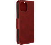Funda para iPhone 15 Clapet Tarjetero Soporte Vídeo Correa Rojo