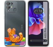 Funda Silicona Transparente Blackview A55 Pro Leopardo