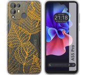 Funda Silicona Transparente Blackview A55 Pro Hojas
