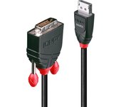 Lindy 41493 adaptador de cable de vídeo 5 m DVI-D DisplayPort Negro
