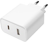 Cargador original USB + USB-C 33W Blanco