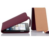 Funda para Huawei ASCEND G525 / G520 in BURDEOS VIOLETA - Cubierta Proteccion Estilo Flip de Cuero Sintetico Estructuro - Etui Case Cover Carcasa