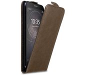 Funda para Sony Xperia L2 in MARRoN CAFe - Cubierta Proteccion Estilo Flip con Cierre Magnetico - Etui Case Cover Carcasa