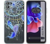 Funda Silicona Transparente Blackview A55 Pro Plumas