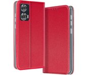 Funda para Motorola Edge 50 Fusion Solapa de soporte de vídeo Rojo