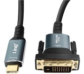 Cable USB-C a DVI Full HD 1080p Plug and Play Largo 1.8m