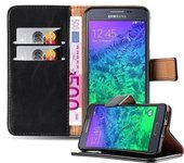 Funda Libro para Samsung Galaxy ALPHA en NEGRO GRAFITO - Cubierta Proteccion con Cierre Magnetico, Tarjetero y Funcion de Suporte - Etui Case Cover Carcasa