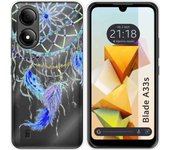 Funda Silicona Transparente Zte Blade A33s Plumas