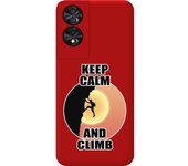 Funda Silicona Líquida Roja TCL 50 SE Hombre Escalada