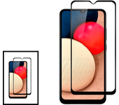 Kit 2 Película de vidrio templado 5D Cubierta completa para Samsung Galaxy M13 5G - Transparente/Neg