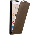Funda para ZTE BLADE V8 in MARRoN CAFe - Cubierta Proteccion Estilo Flip con Cierre Magnetico - Etui Case Cover Carcasa