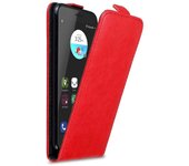 Funda para ZTE BLADE V7 in ROJO MANZANA - Cubierta Proteccion Estilo Flip con Cierre Magnetico - Etui Case Cover Carcasa