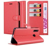 Funda Libro para Honor 20 LITE en ROJO CARMiN - Cubierta Proteccion con Cierre Magnetico, Tarjetero y Funcion de Suporte - Etui Case Cover Carcasa