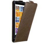 Funda para Nokia Lumia 830 in MARRoN CAFe - Cubierta Proteccion Estilo Flip con Cierre Magnetico - Etui Case Cover Carcasa